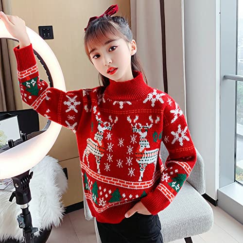 Phorecys Big and Little Girls Christmas Knitted Jumpers Kid Sweater Children Gifts Xmas Jumper4