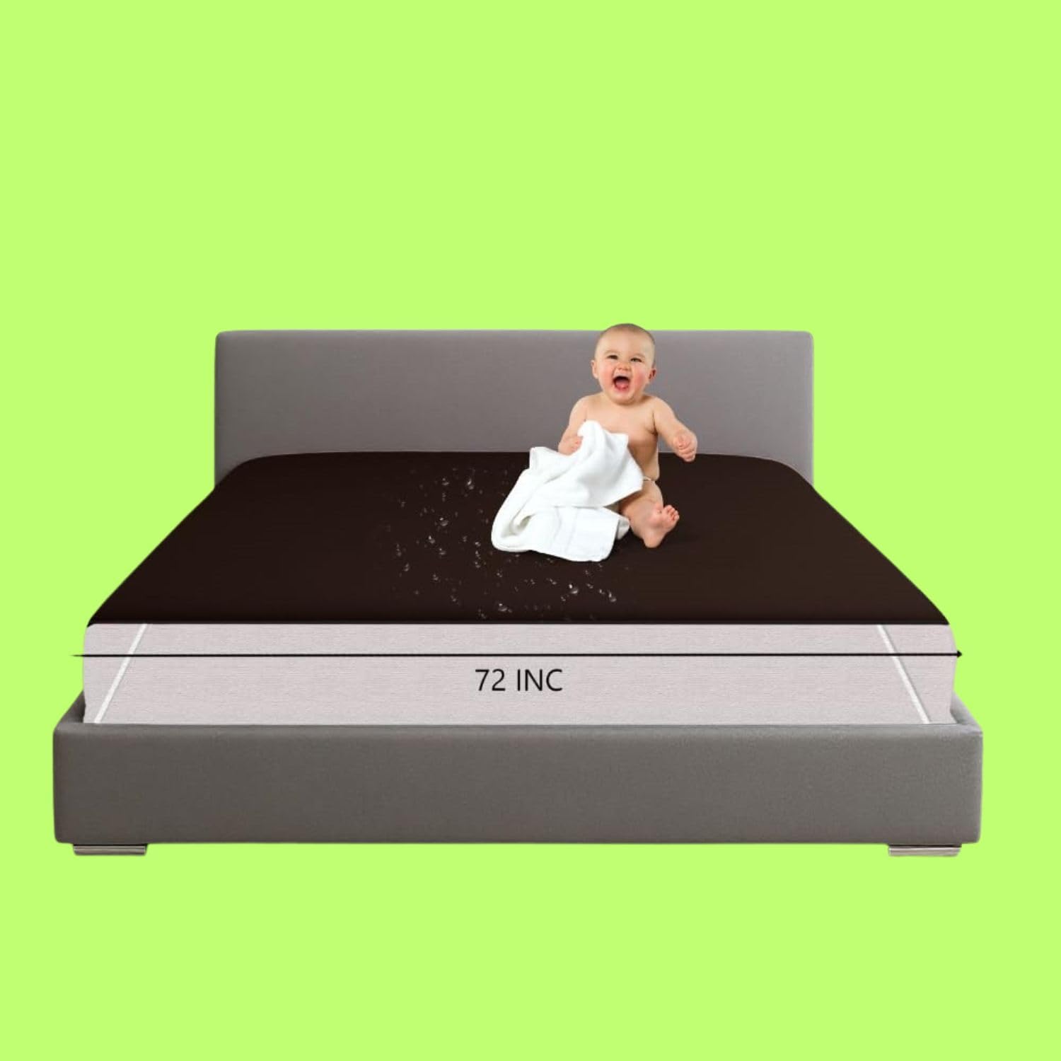 Brown Waterproof Mattress Protector Soft Cotton Terry King Size Mattress Cover-image-30