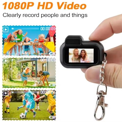 Image of smars Micro Video Camera 1080P | Mini Thumb Camera Camcorder Keychain with 2MP Micro Mini DV DVR | 100 Minutes Battery Life | for Kids & Students