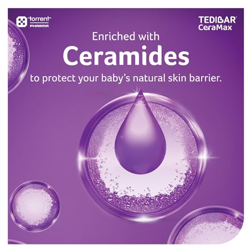 Image of Tedibar Ceramax Bathing Bar - 75g Enriched with Ceramides & Vitamin E |100% Soap Free| Skin friendly pH - By Torrent Pharma, Pack of 4