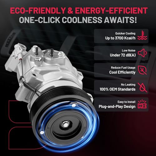 Image of BDFHYK 98393 Air Conditioning A /C Compressor with Clutch Compatible with Scion tC L4 2.4L 2007 2008 2009 2010