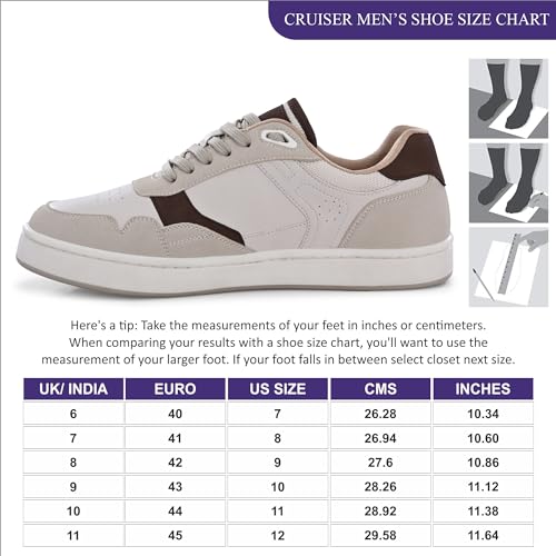 Image of Cruiser Sneaker for Men | Lightweight & Comfortable | Stylish Lace-Up Casual Footwear with Cushioned Insole | Perfect for Versatile Outfits 2642-1