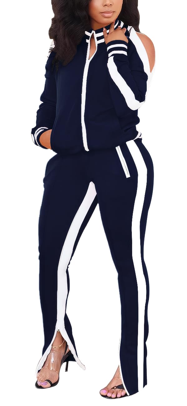 TOPONSKY Women Casual 2 Piece Outfit Long Pant Set Sweatsuits Tracksuits