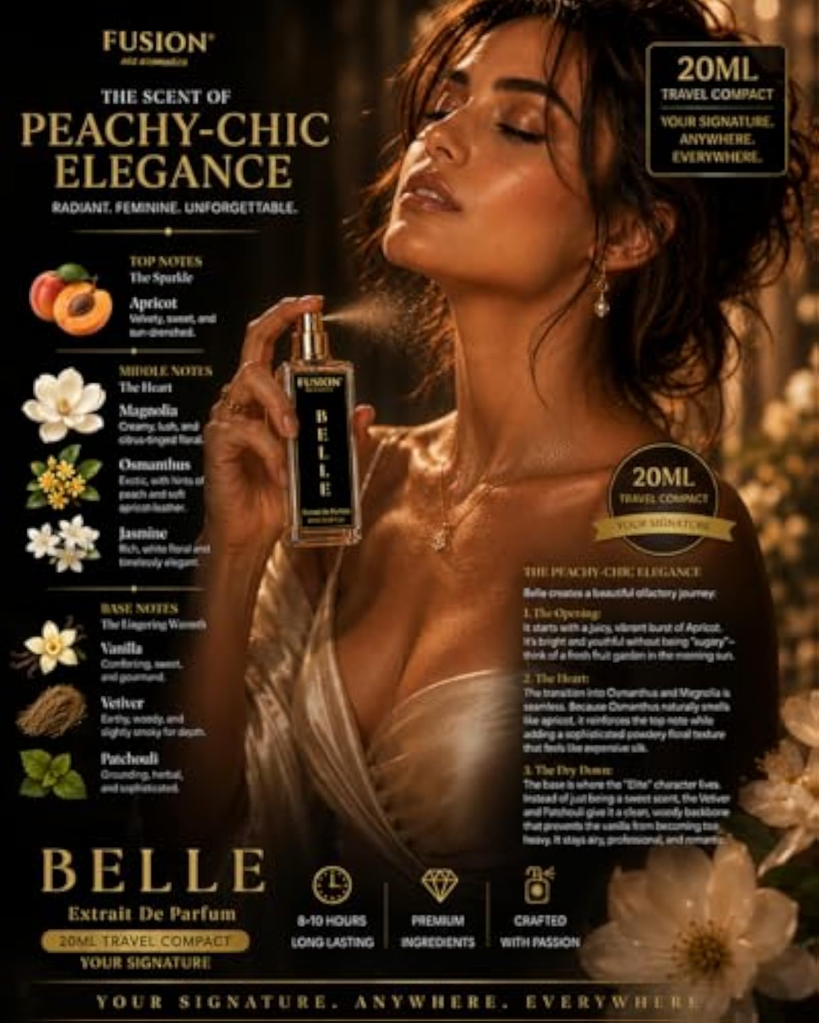 Women's Essence BELLE Extrait De Parfum, 20ml Travel-Friendly