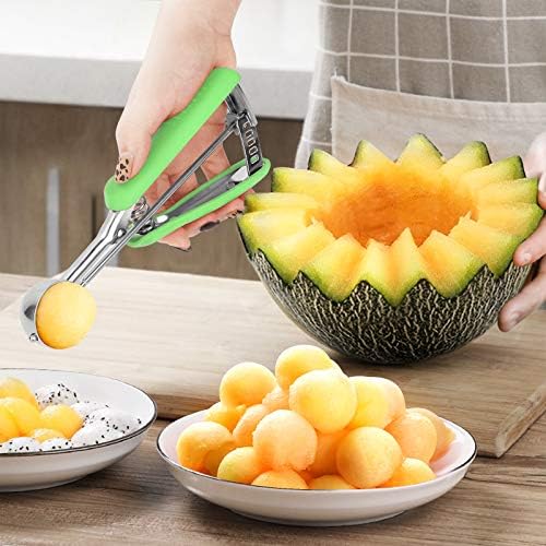 Tarnel Set of 3 Ice Cream Scoops 304 Stainless Steel for Ice Cream Melon Meatballs Cake Dough Cookies Biscuit Dough Rice 3 Sizes Ice Cream Scoop