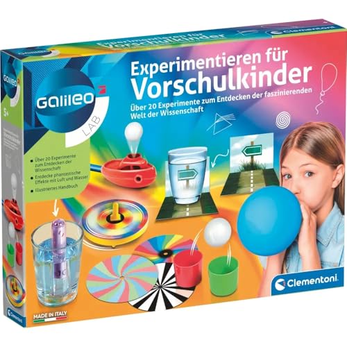 Galileo Lab Experimentierkasten für Vorschulkinder - Über 20 spannende Wissenschafts Experimente für Kinder ab 5 Jahren, 69252 von Clementoni