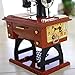 (Ship from US Warehouse) Websad_ Vintage Music Box Mini Sewing Machine Style Mechanical Birthday Gift Table Decor