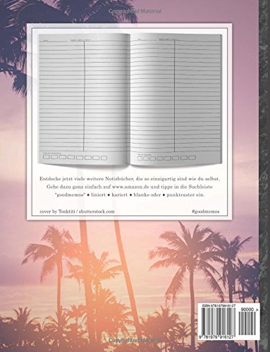 VOKABELHEFT DIN A4 • 50+ Seiten, Softcover, Register, Zweispaltig, Erfolgs-Tacker, Sun goes down • Original #GoodMemos Schulheft • Fremdsprachen leicht lernen, Lineatur 53