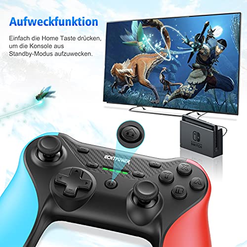 Image of ECHTPower Switch Pro Controller, Wireless Pro Gamepad with Back Buttons, Switch Turbo Controllers with Adjustable Vibration, Ergonomic Game Handle for Nintendo Switch /Lite /OLED