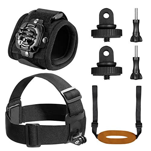 Image of AKASO Action Camera Rock Climbing Kit Compatible with GoPro Hero 2 3 4 5 6 7 8 9 10 11, Portable Electronic Device Mount, Black