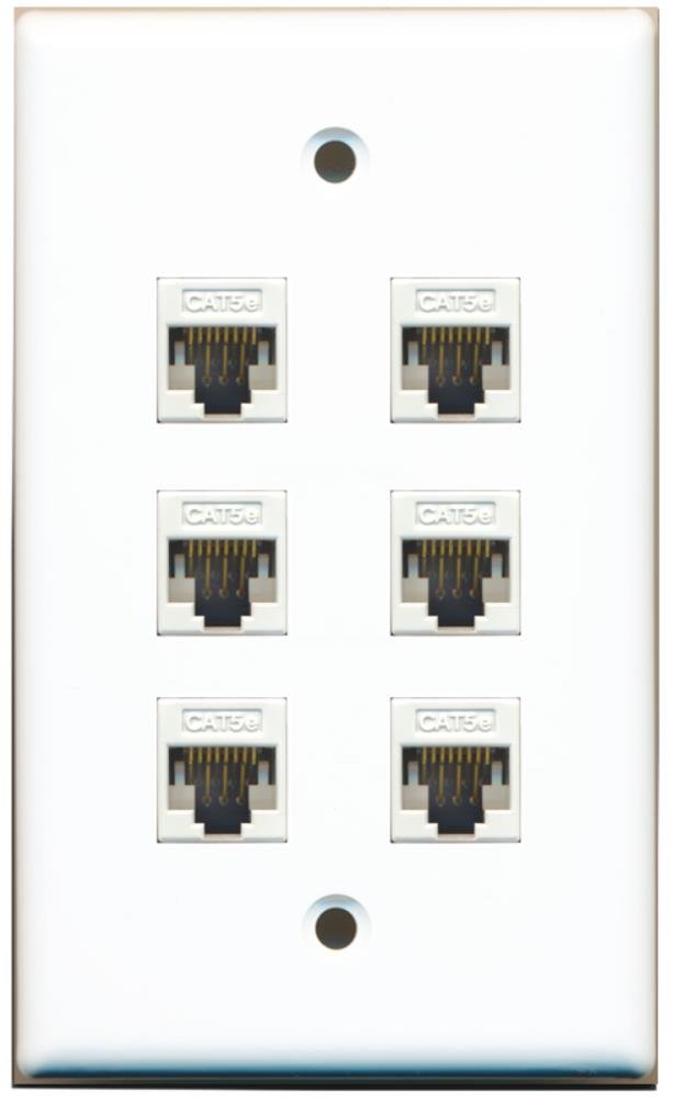 Presa Doppia a Muro Rj45 Schermata Stp Cat.5e 2 Connettori 8 Poli