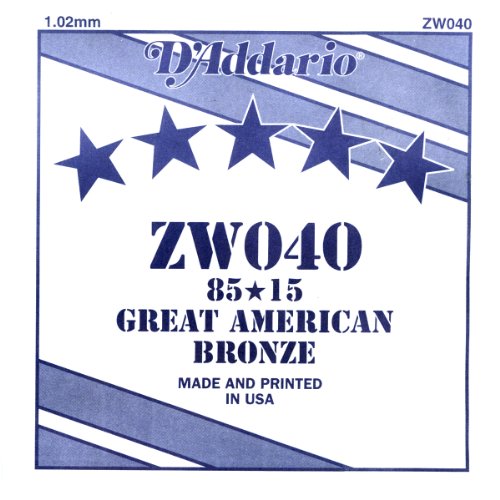 D’Addario ZW040 American Bronze 85/15 corde guitare acoustique 1.02mm - Les Beatles, Paul McCartney, John Lennon, RIngo Starr, George Harrison D'Addario ZW040 American Bronze 85/15 corde guitare acoustique 1.02mm