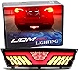 iJDMTOY Smoked Lens Towing Hitch Cover Fit 3-In-1 LED Rear Fog Light Kit Compatible With 2020-up Tesla Model Y (Rear Fog/Tail Light, F1 Strobe/Flash Brake, Sequential Turn Signal)