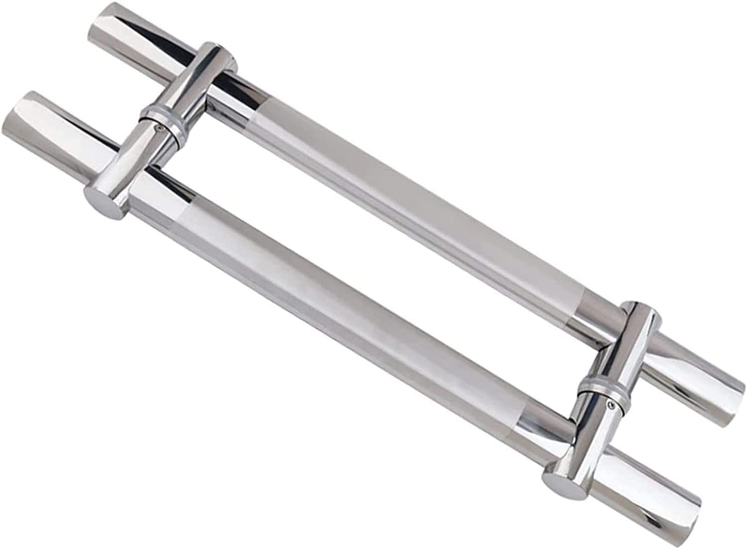 RAN Manija de Puerta de Ducha de Acero Inoxidable de 24" / 31", Barra de Mango de Puerta de Servicio Pesado, Adecuado for Puerta de Madera/compuesta Manillas (Color : Silver, Size : 60cm)