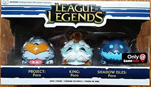 Funko League of Legends poro 3 Pack, Gamestop exclusiva, Proyecto, King, Shadow Isles