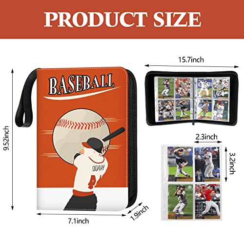 [520 Cards] Baseball Card Binder For Trading Card, 9 Pocket Card Binder Includes 60 Pages Removable Sleeves, Card Storage Case Is Fits For Collecting Football, Basketball Or Gaming Trading Card #TOP4