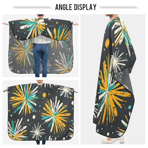 Capa para cortar cabello impermeable profesional MAOBLYR con cierre ajustable de broche para barbería y estilismo miniatura 5