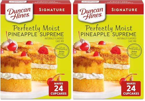 Duncan Hines Pineapple Supreme Flavored Cake Mix, 15.25 oz. (Pack of 2)