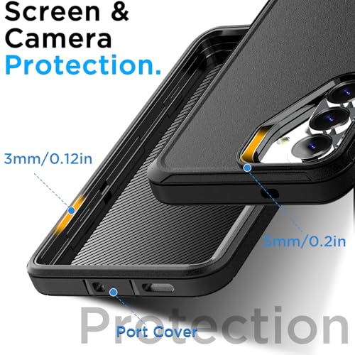 AICase for Samsung Galaxy S26 Plus(6.7"),Heavy Duty Drop Protection Full Body Rugged Shockproof/Drop Proof/Dust Proof Military Protective Tough Durable Phone Cover for Galaxy S26 Plus 2026 Black - image 4