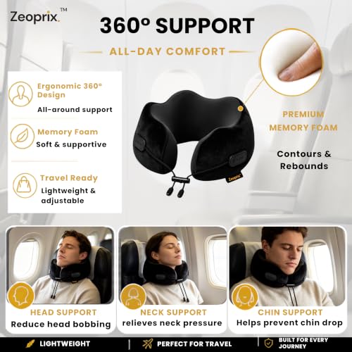 Memory Foam Travel Neck Pillow DROPS TO - image 3