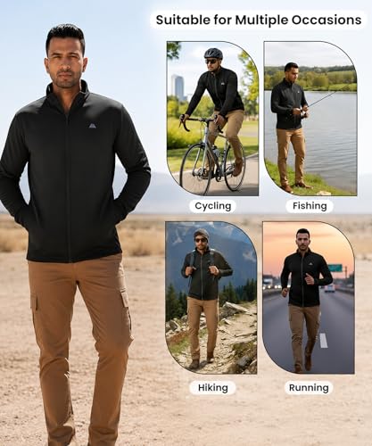Image of Sun Protection Jacket Men| Sunscreen UV Protection Jacket for Mens Travel,Sports,Gym &Trekking Lightweight Stylish Jackets for Men's Winter Casual Wear