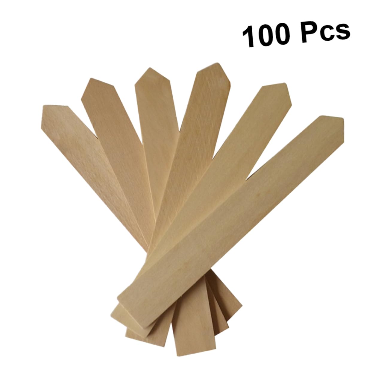 Etichette per Piante in Legno 100 Pezzi, Segnapiante da Giardino | Colore Kaki, Adatte a Piantine e Piante, per Scuola e Casa, Facili da Scrivere, Riutilizzabili