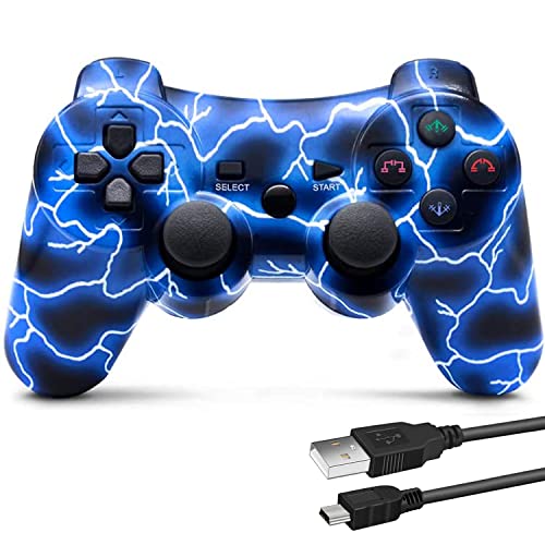 PS3 用 ワイヤレスコントローラー 6軸センサー DUAL SHOCK3 ゲームパット 互換対応 USB ケーブル 日本語説明書 付き