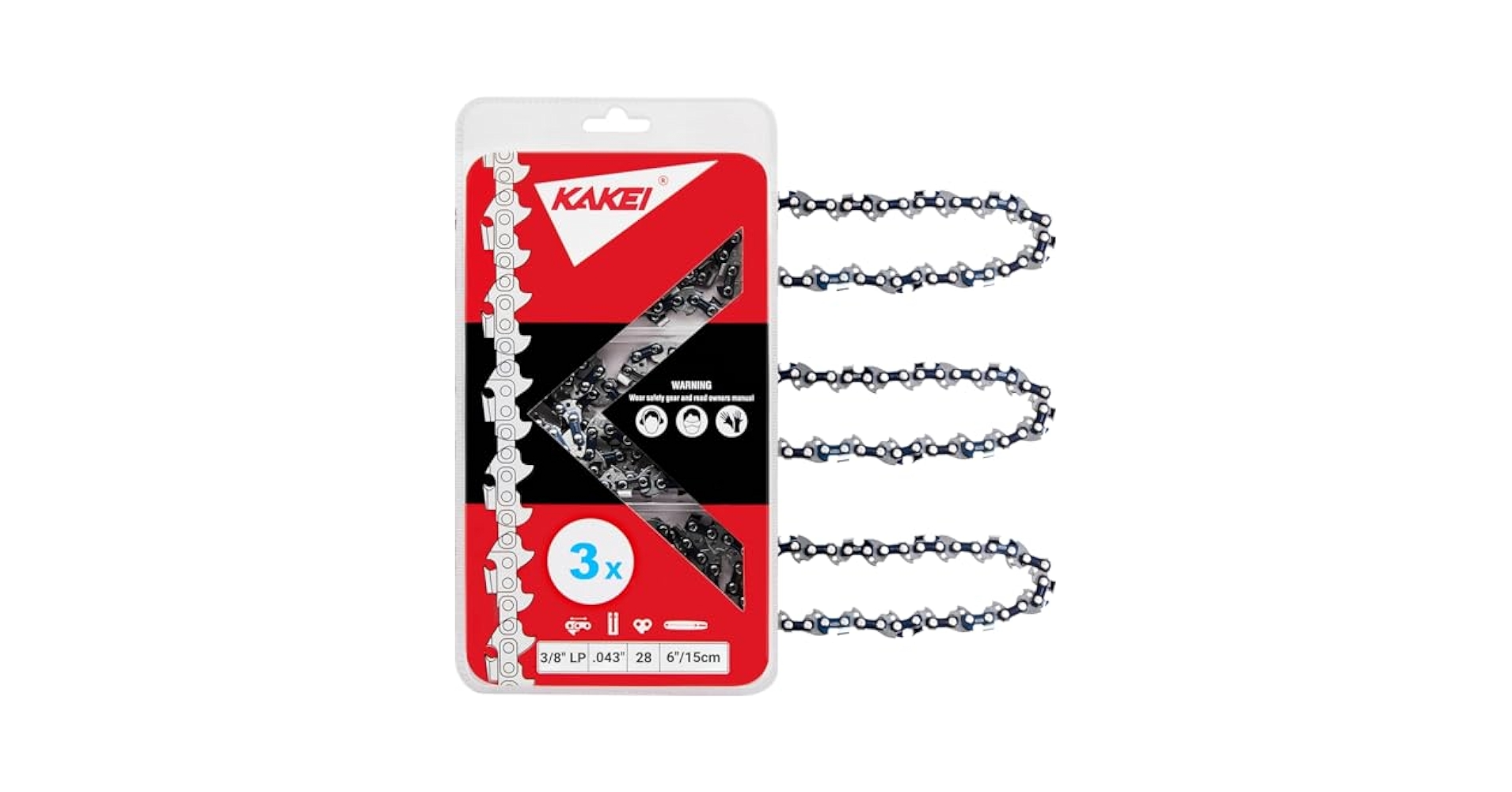 Amazon.com: KAKEI 6 Inch Chainsaw Chain 3/8