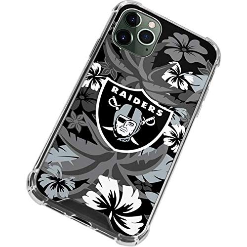 Skinit Clear Phone Case Compatible with iPhone 12 Pro - Officially Licensed NFL Las Vegas Raiders Tropical Print Design