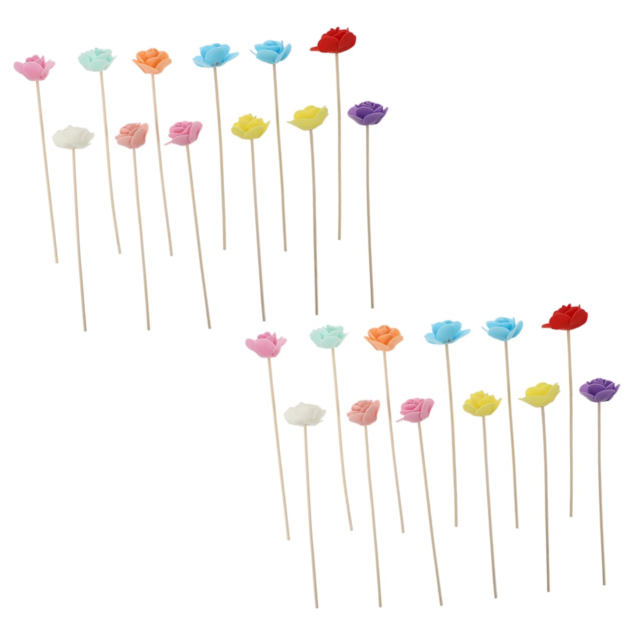 Holibanna 24pcs Aromatherapy Flowers Rattan Volatile Rods Diffuser Aromatherapy Scented Oil Diffusers for Home