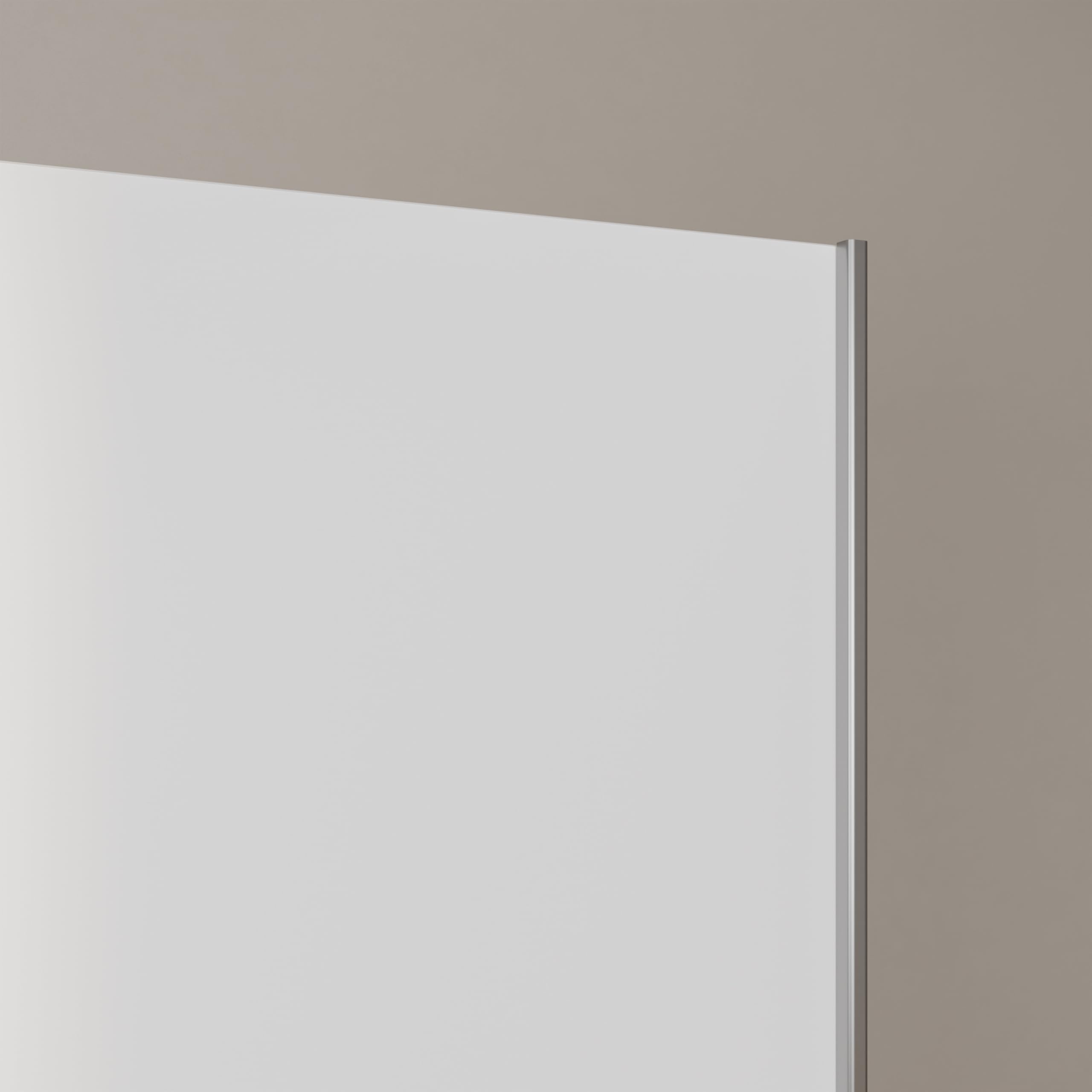 Forte Home Nook Merhzweckschrank 100 40, moderner Schwebetürenschrank mit 2 Türen, schmal, Flur, Holzwerkstoff, Weiß, 100,1 cm breit x 190,5 cm hoch x 39,1 cm tief