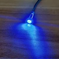 Gebildet 5 Stück 6mm 3V-4.5V-5V-6V-7.5V-9V LED Metall Kontrollleuchte Wasserdichte Signallampe Pilot Dash mit Draht (Blaut) – Ansicht 4