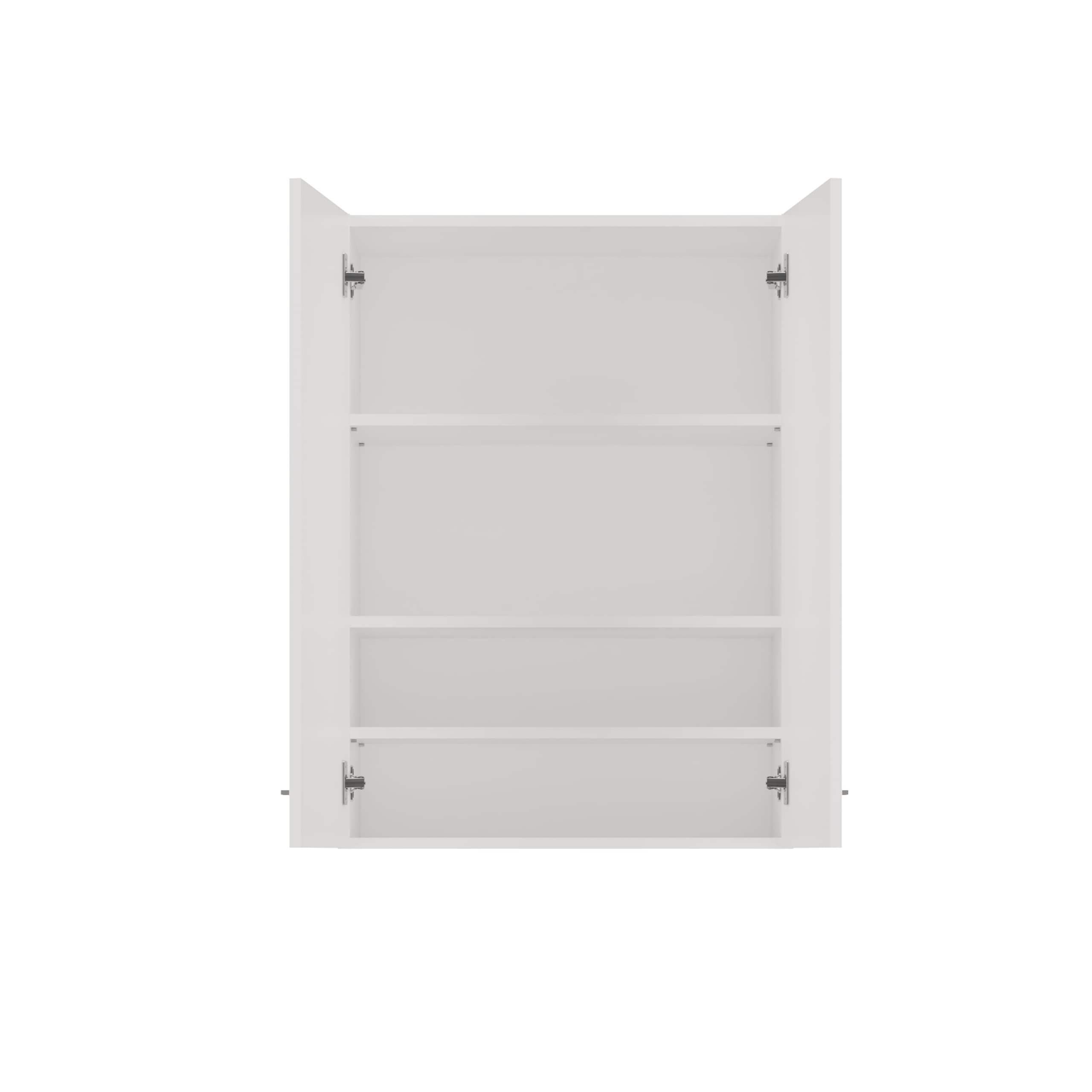 CDF Mobile Bagno Pensile Sospeso Sopra Lavatrice Scaffale a Muro con Ante Lunghe 4 Ripiani Chiusi Lavanderia 64 x 90 x 30 cm - Bianco
