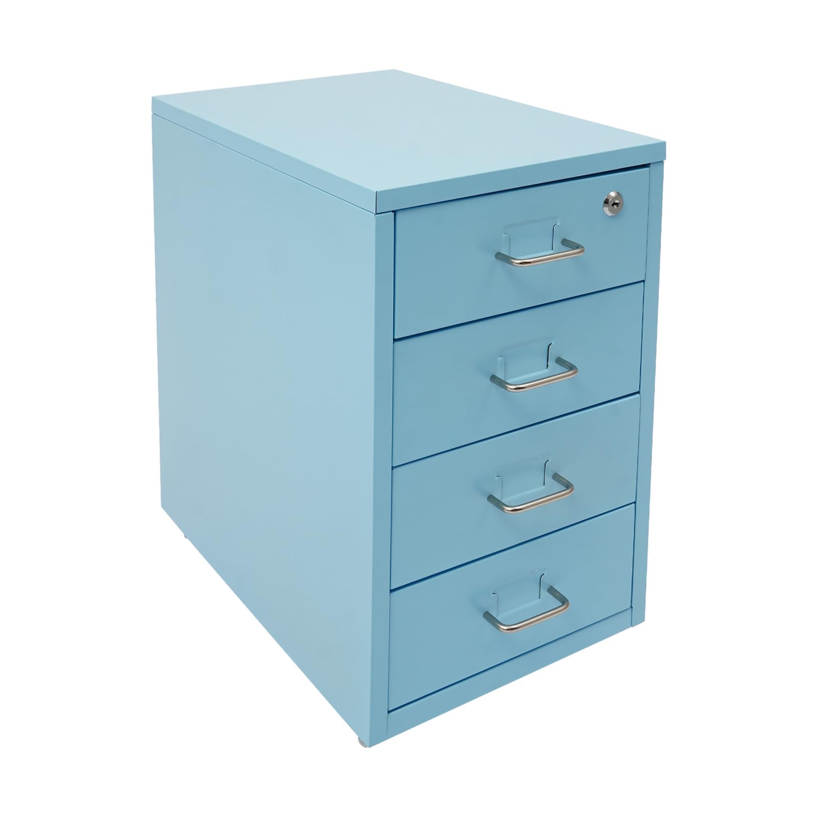 Cajonera de metal con 4 cajones con cerradura para archivador móvil para