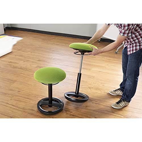 Image of Safco Twixt Active Movement Seating Chair, Ergonomic Support, Adjustable Height, Green Mesh