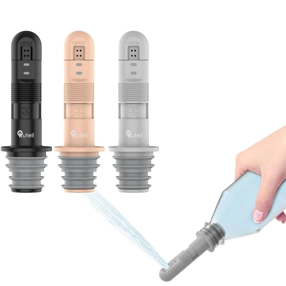 Portable Bidet Sprayer Adjustable Water Flow Handheld Powerful Spray Fits Bottleneck 21-25mm Water Bottles - Ideal for Women
