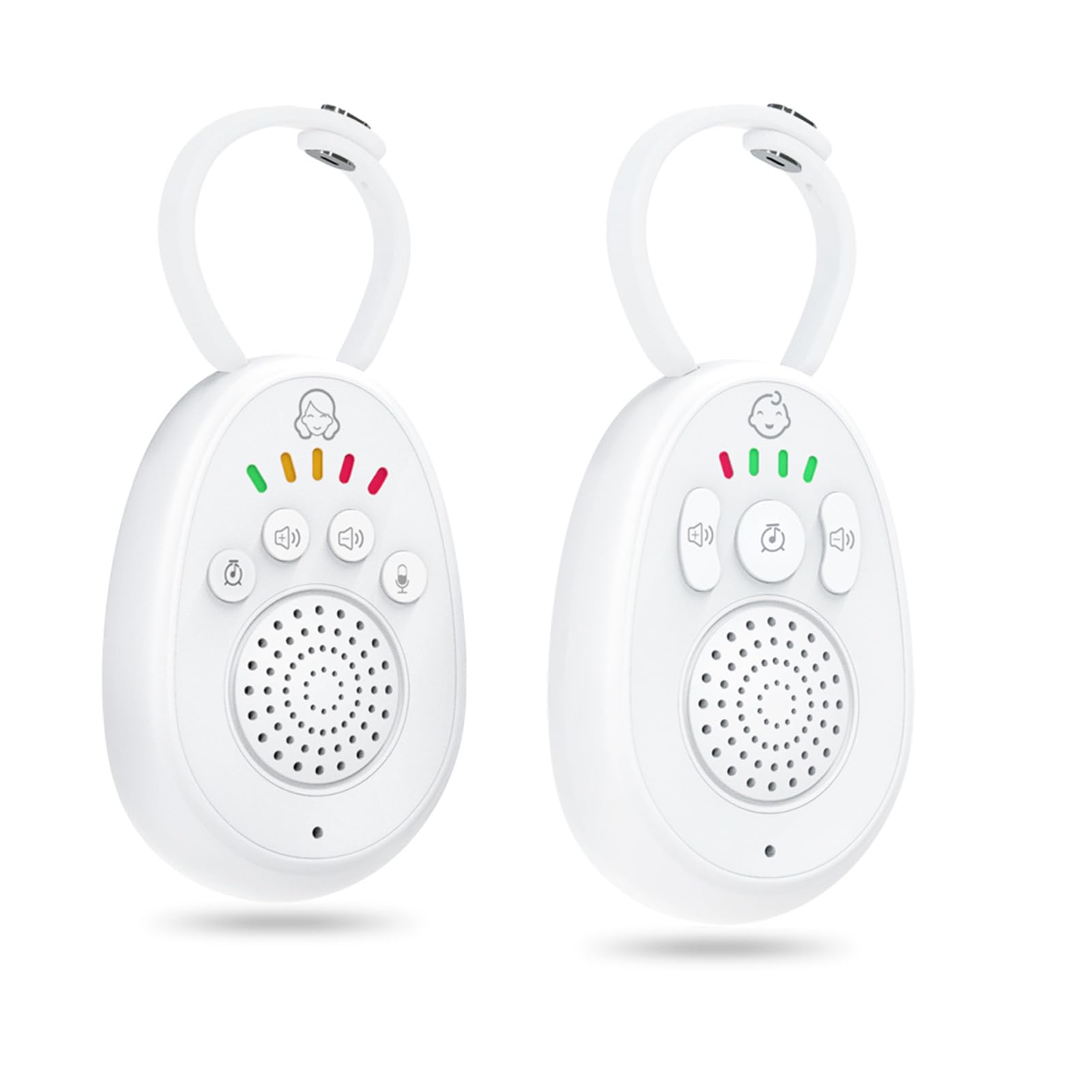 Baby Bidirezionale per la Cameretta dei Bambini Macchina Sonora a Lungo Raggio 1000 Piedi Monitor Portatile Ad Attivazione Vocale Ninne Nanne Ricaricabili per Bambini Neonati