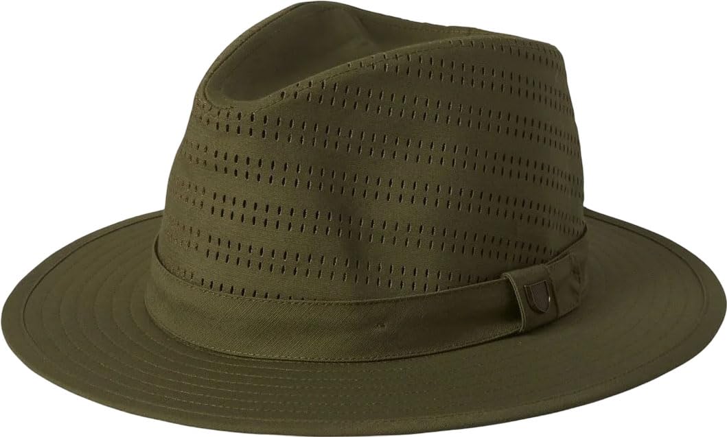 Brixton - Unisex Messer Coolmax Fedora, Color Olive Surplus, Size: Medium
