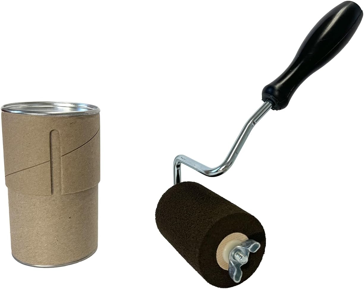 3" Stencil Ink Roller Unit (with Cover), Heavy Duty Acetal Plastic Handle with Neoprene roll, 20313