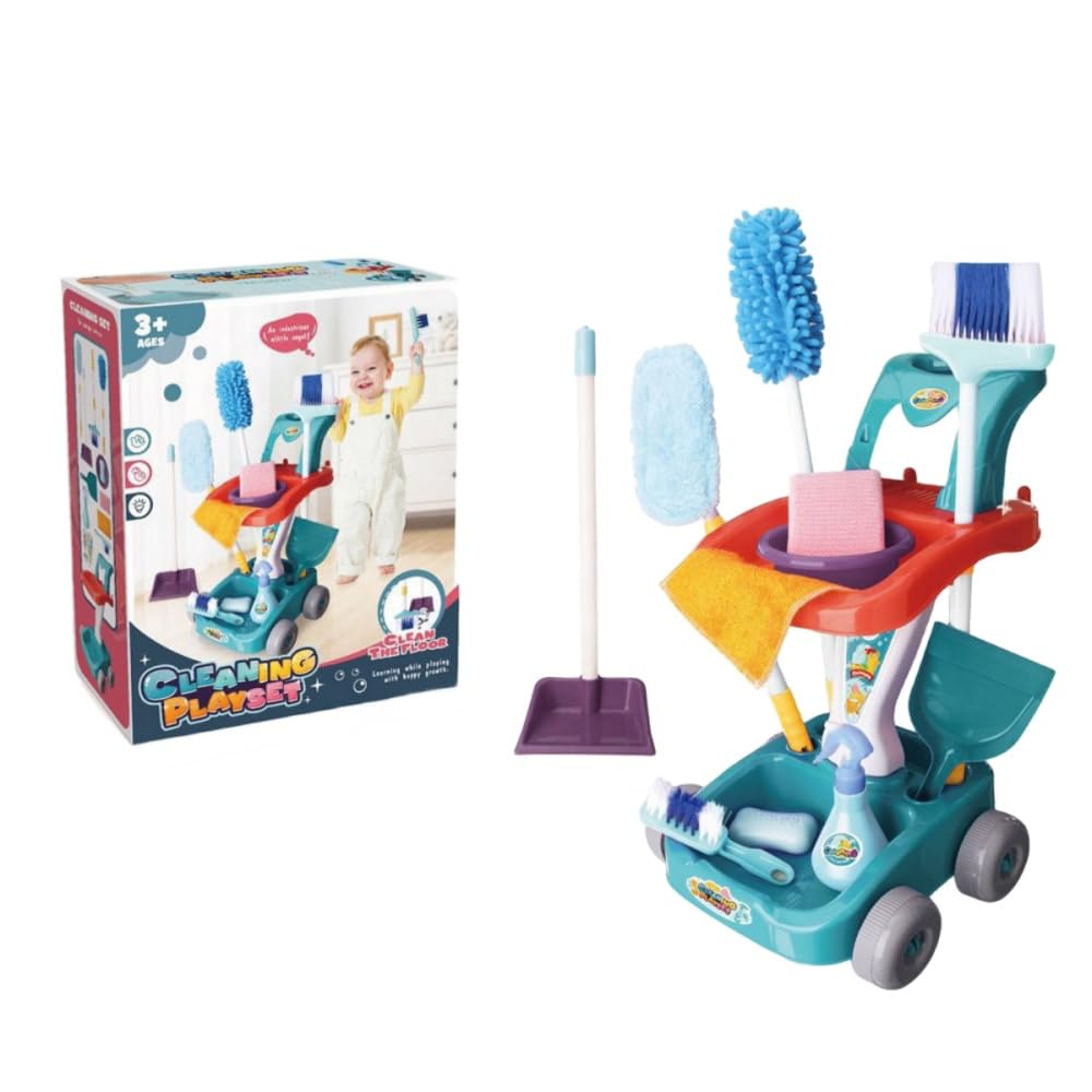 Children's Housework Toy, Pretend Cleaning Toy, Household Supplies, Pretend Play Cleaning Set, Toddler Educational Simulation, Cleaning Tool Set, Cleaning Set, Pretend Cleaning, Household