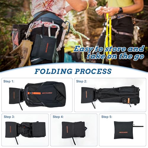 BECOJADDE 15L Hiking Backpack for Men Women Foldable Small Rucksack Lightweight Mini Backpack for Camping Travel Outdoor, Black - Image 5