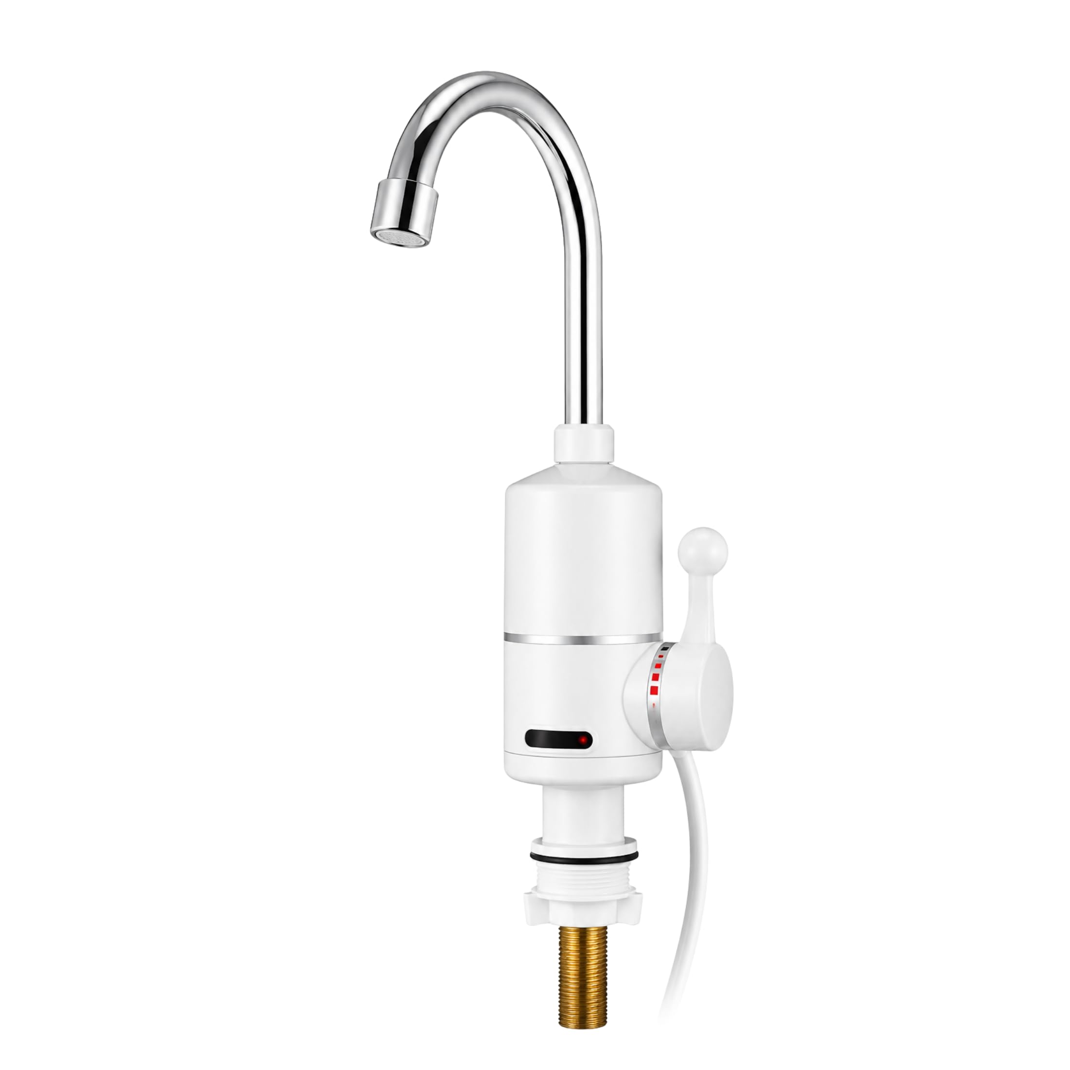 DRUMSTONE WINTER Luxurious 5 Years Warranty Electric Instant Hot Water Tap with Adjustable Temperature Control, Fast Heating Compact Faucet for Kitchen & Bathroom, Easy Installation White-image-34
