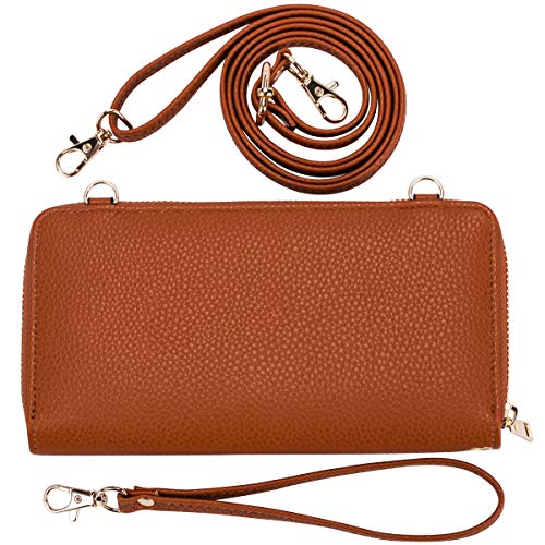 Image of K . A Womens Wristlet Wallet Crossbody Bag Cellphone Purse Handbag RFID Card Slots 2 Strap Wrist