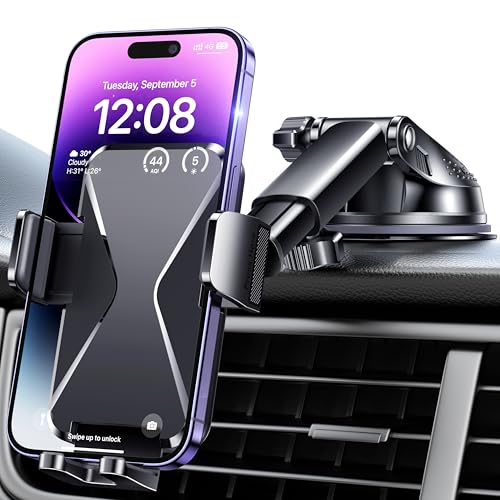 BIPOPIBO Handyhalterung Auto [Super Saugnapf] Handy Halterung Auto Universal Handyhalter Auto 360° Drehbar kfz Handyhalterung Armaturenbrett Handy Halter Auto für iPhone Android Smartphone