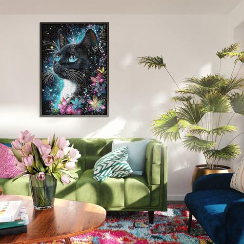 Rompecabezas de Gato para Adultos 1000 Piezas, Larkipuzz Rompecabezas Difícil de Gatito con Tema Floral y Animal de Arte como Decoración de Pared miniatura 6