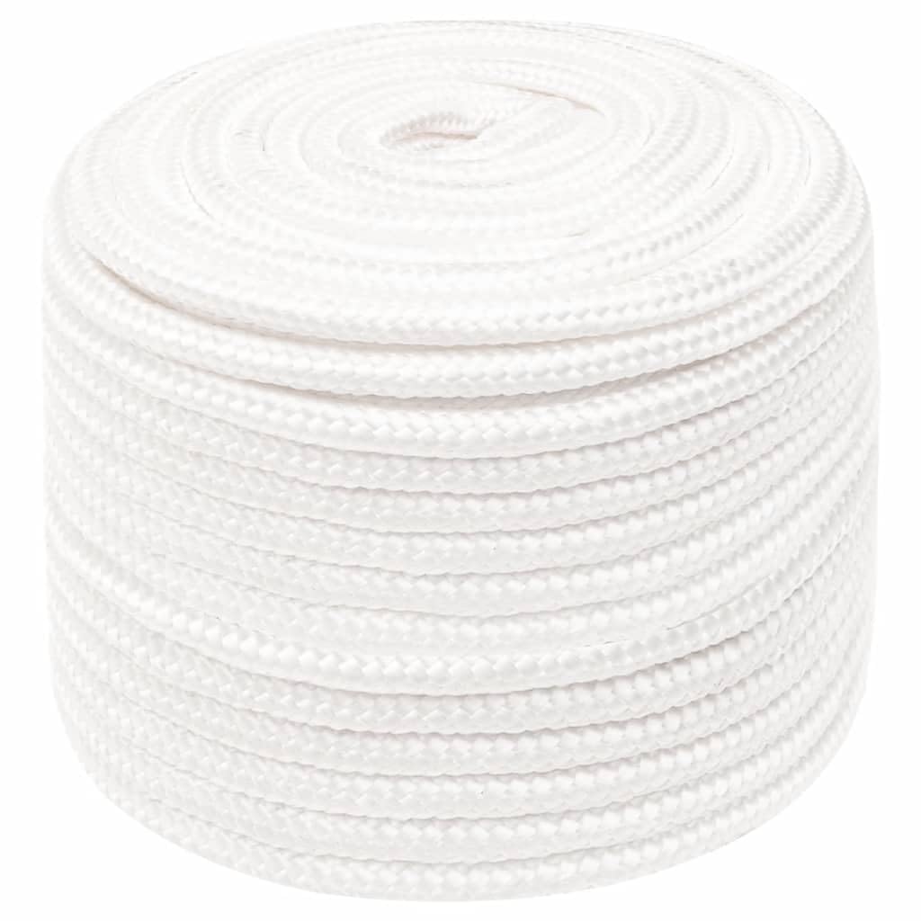 vidaXL Durable Polypropylene Boat Rope, Suitable for Boating and Sailing - Full White, Easy to Knot, High Breaking Strength, All Weather Resistant — image 1