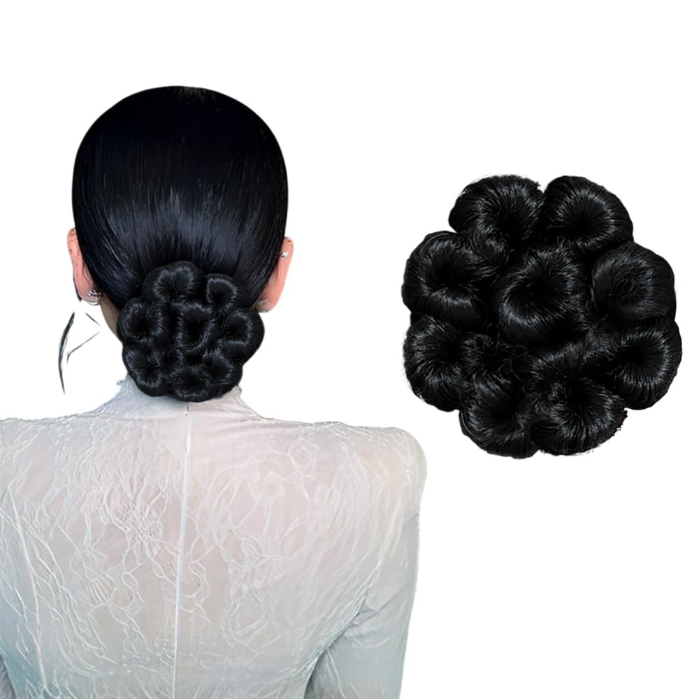 D-DIVINE Natural Black Juda Bun Fashion Dory Panja For Women