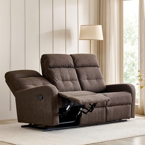 Image of Home Centre | Helios Toledo Fabric 3-Seater Recliner | Recliner Sofa for Living Room | Solid Wood | Brown | 1 Year Warranty