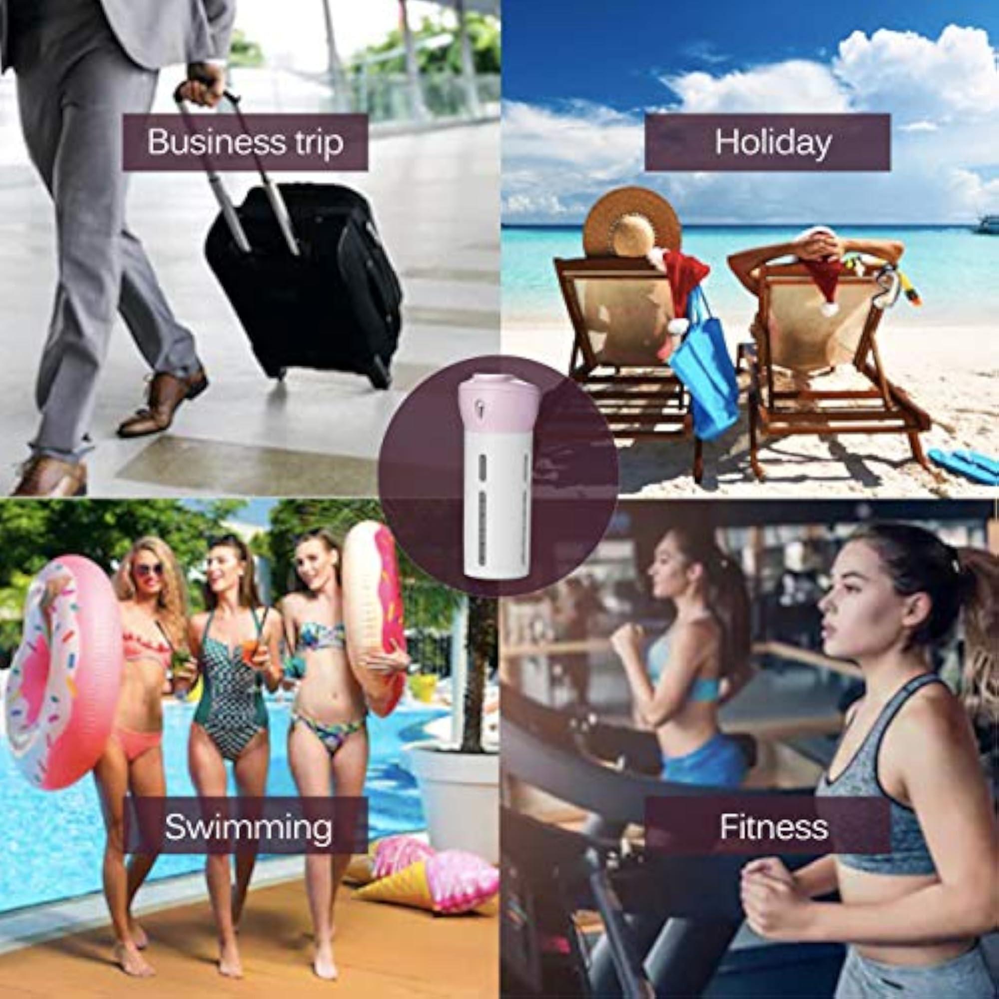 4 in 1 Travel Dispenser Leak-proof Bottles Set for Toiletries