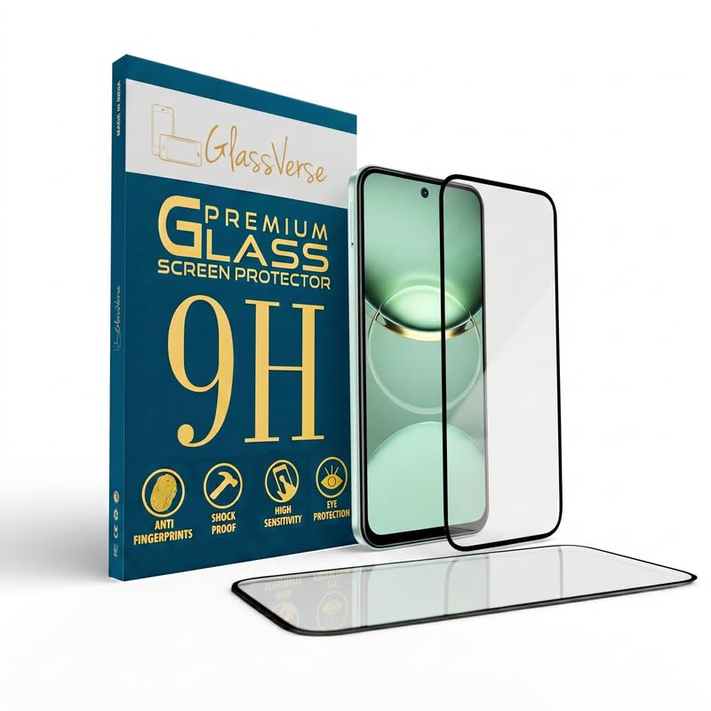 Image of GlassVerse PureView Tempered Glass for Tecno Spark 30C | Crystal Clear, 9H Hardness Screen Protector, Edge to Edge, Case Friendly, Hassle-less Installation Kit Included. (Pack of 2)